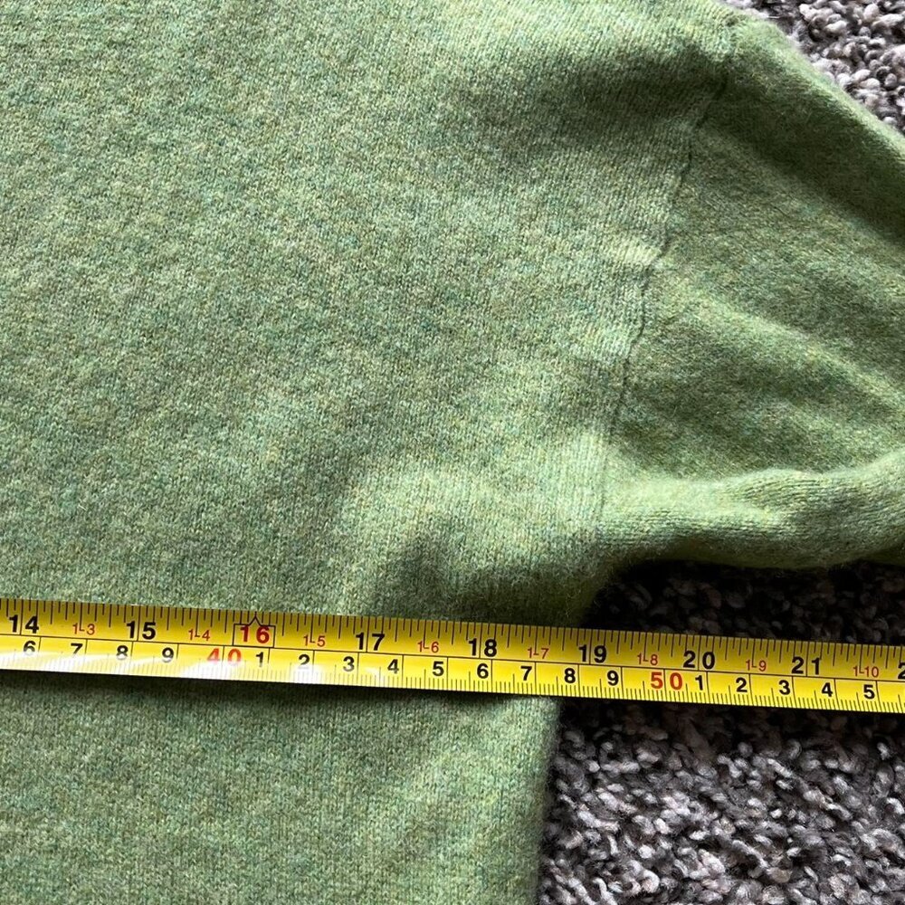 Rachel Zoe Blouse Womens XL Green 100% Cashmere Luxury Cottagecore Fairy - Picture 5 of 6